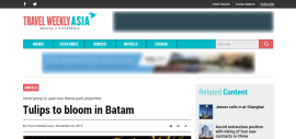 Tulips to bloom in Batam